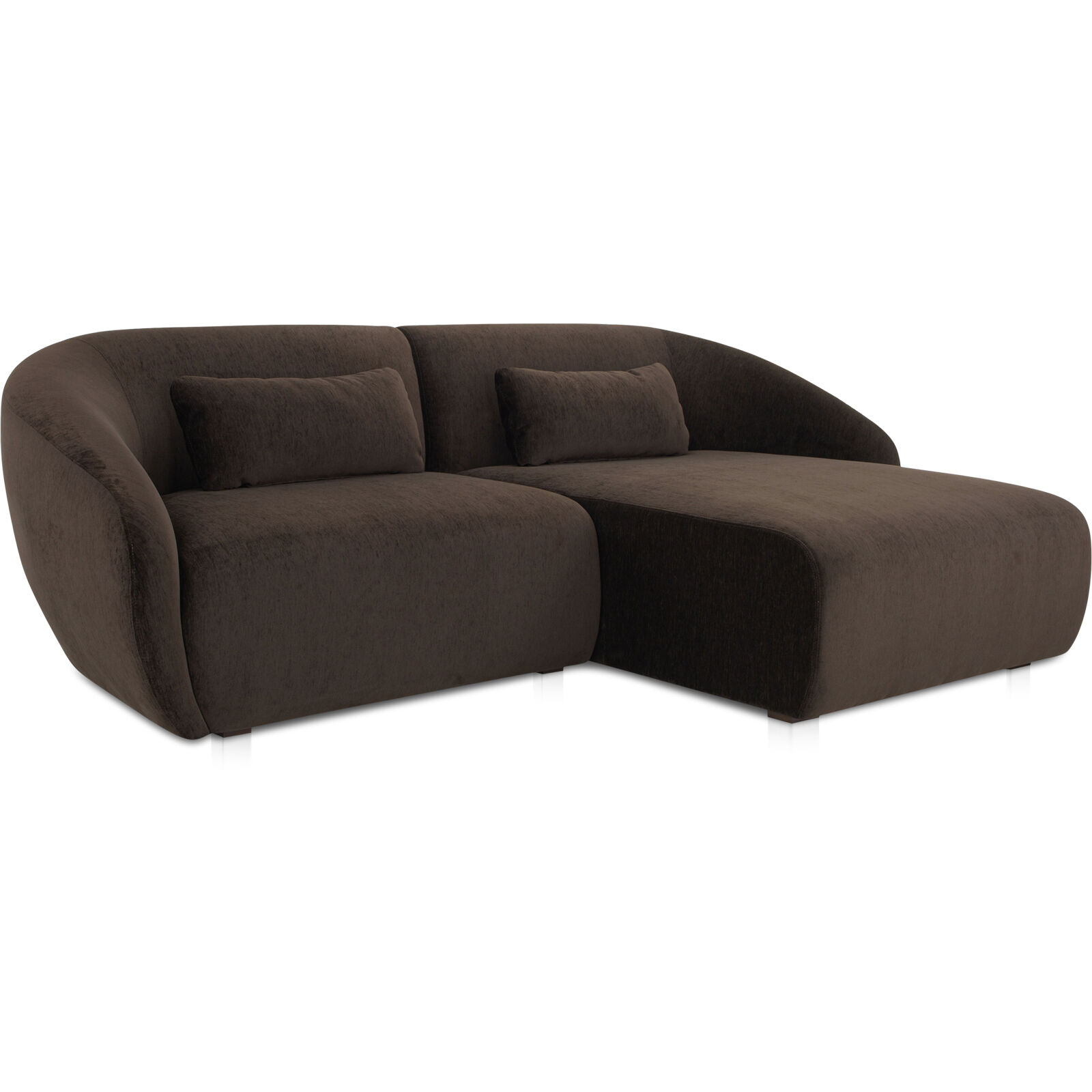 Amelia Brown Modular Right Sectional in Dark Brown, Nook
